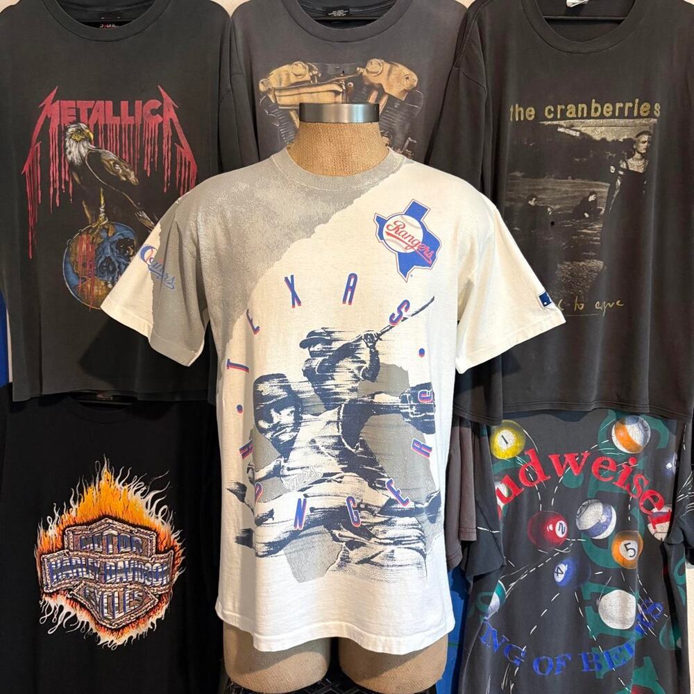 Vintage 1990s Texas Rangers AOP T-shirt